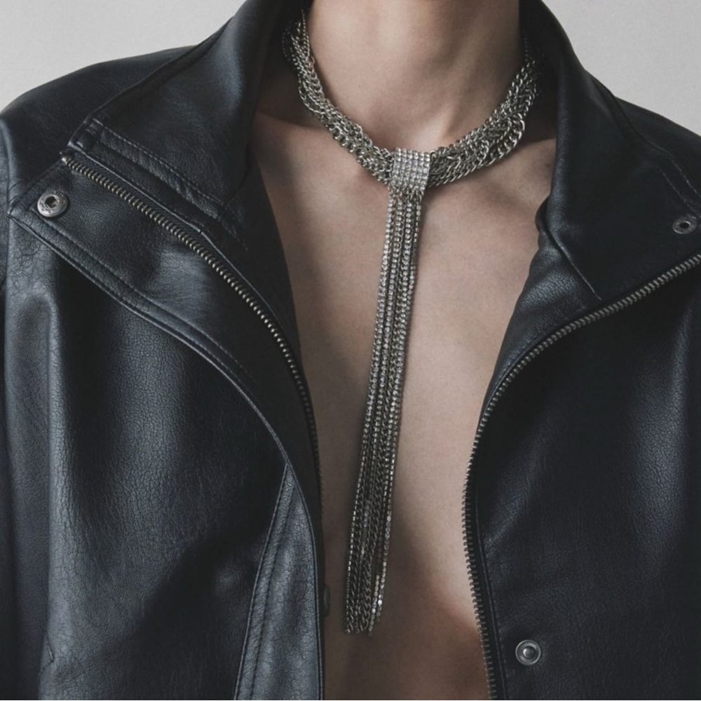 NWT Urban Outfitters Rhinestones Choker Necklace 14 inches - Picture 4 of 6